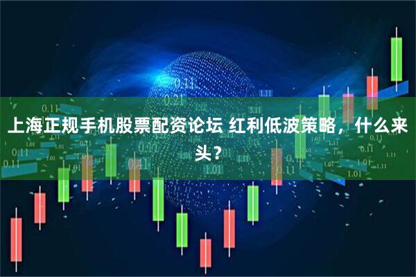 上海正规手机股票配资论坛 红利低波策略，什么来头？