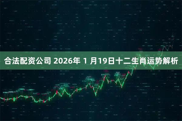 合法配资公司 2026年 1 月19日十二生肖运势解析